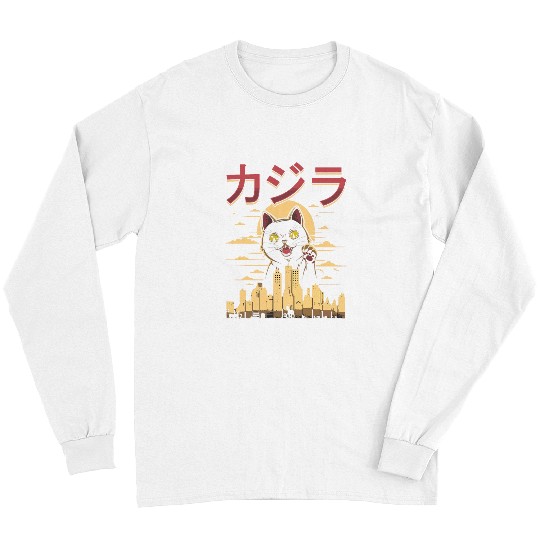 Anime Cat Japanese Catzilla Long Sleeves