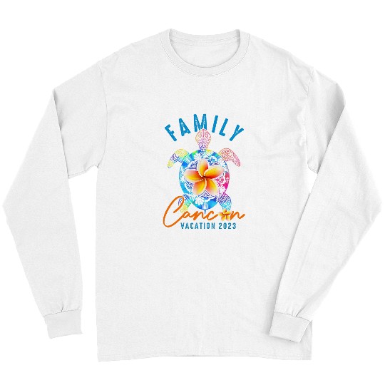 Turtle Pet cancun tie dye sea turtle me family vacation Long Sleeves