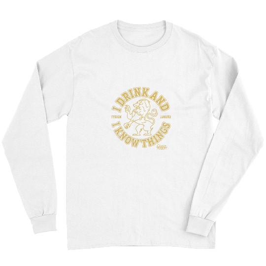 Lion Pet Game Of Thrones I Drink And Know Things Lion Logo Long Sleeves