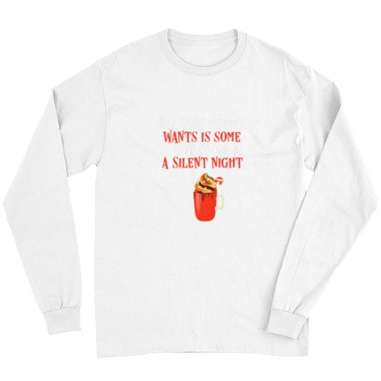 Coffee Fun Mommy for Christmas Silent Night Coffee Cocoa Mom Long Sleeves