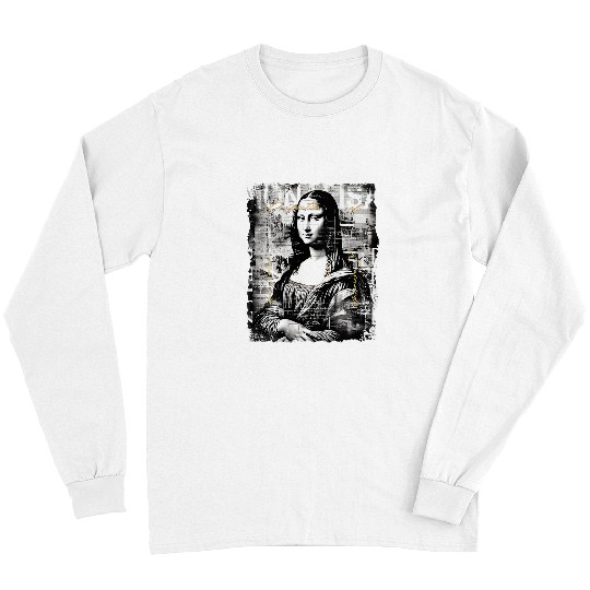 Abstract graffiti art Leonardo da Vinci art Mona Lisa 3 Long Sleeves