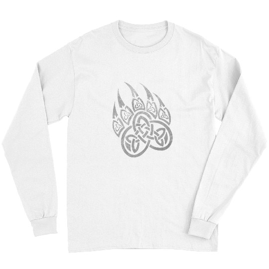 Bear Pet Viking Bear Paw Tribal Celtic Knot Pattern Vintage Long Sleeves