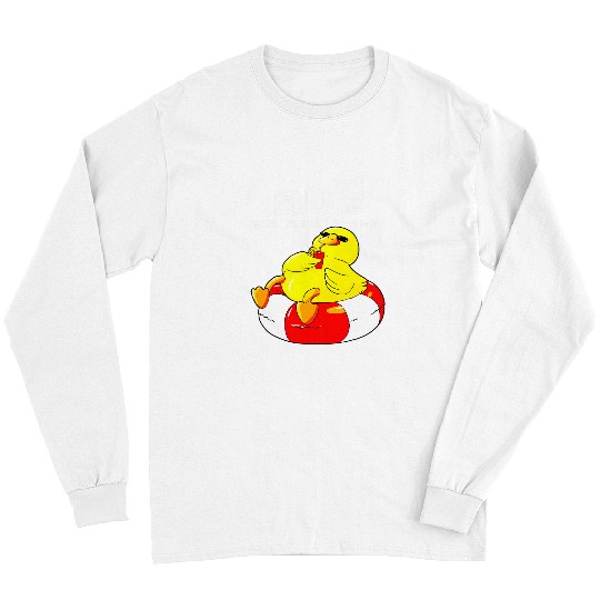 Duck Pet Funny BDE Big Duck Energy Rubber Ducky Chill Rubber Duck Long Sleeves