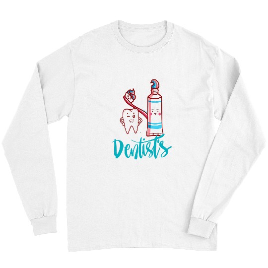 dentists Job assistant oral hygienist tooth flower Long Sleeves