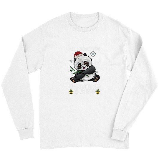 Panda Pet Santa Panda Wishes For Christmas Sleep Long Sleeves