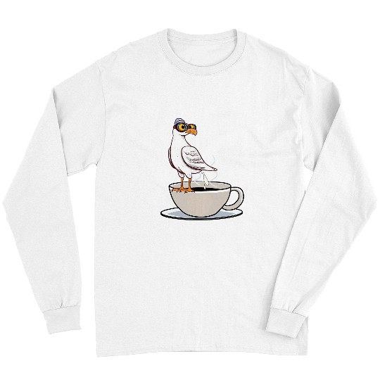 Coffee Fun North Sea Baltic Sea Coffee Mug Seagull Coast Long Sleeves