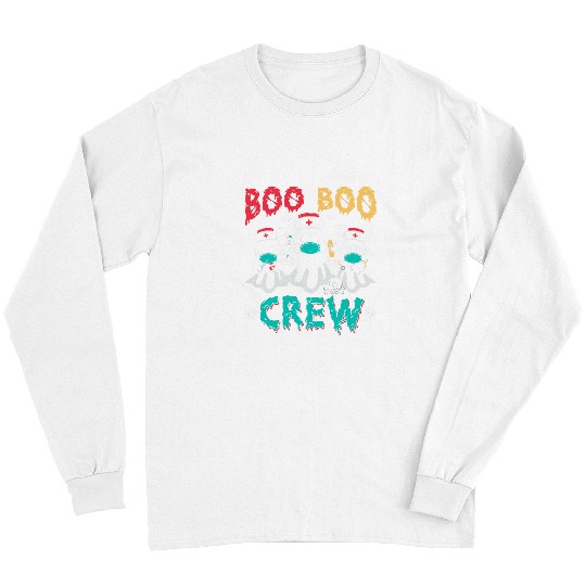 nurses Job Groovy Women Halloween costume for Boo Boo Crew nurses 1 Long Sleeves