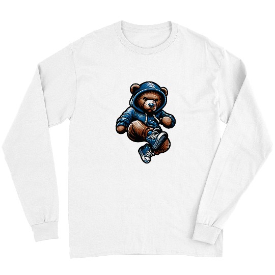 Bear Pet Urban Teddy Bear Design In design And Sneakers Long Sleeves