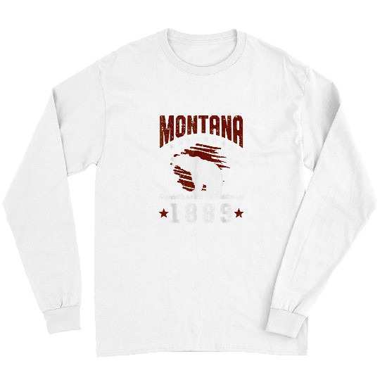 Bear Pet Montana 1889 Glacier National Park USA State Grizzly Bear Long Sleeves