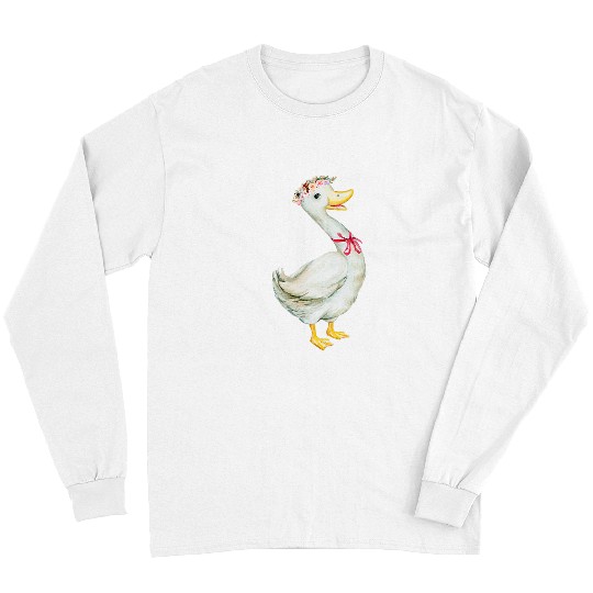 Duck Pet Farm Girl Duck Lover Country Farm Life Small Town Girl Long Sleeves