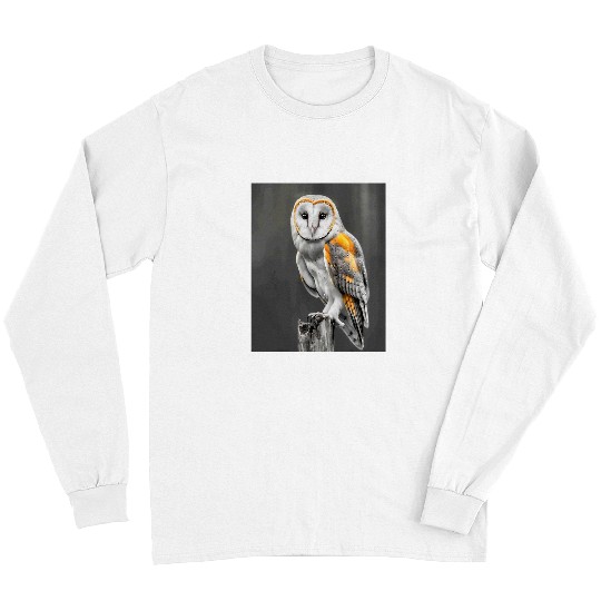 Owl Pet Mystic Contrast Barn Owl Nature s Elegance Wildlife Long Sleeves