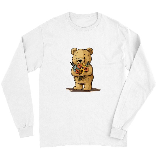 Bear Pet Sweet Teddy bear for flowers and garden lovers Long Sleeves