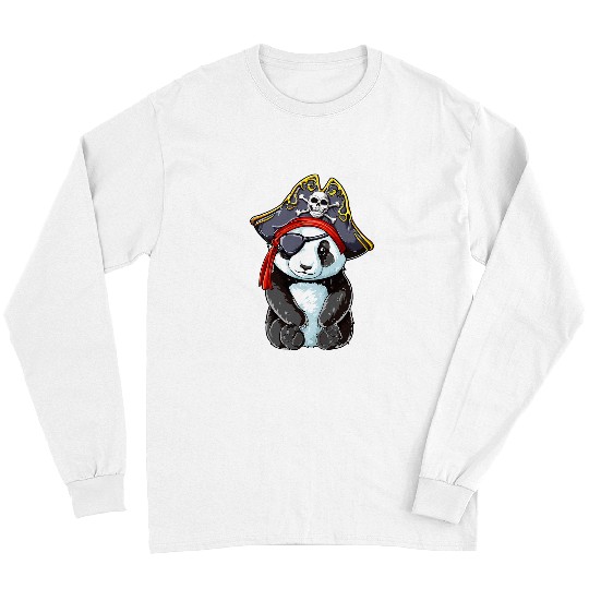 Panda Pet Pirate Jolly Roger Costume Flag Skull and Crossbones 1 Long Sleeves