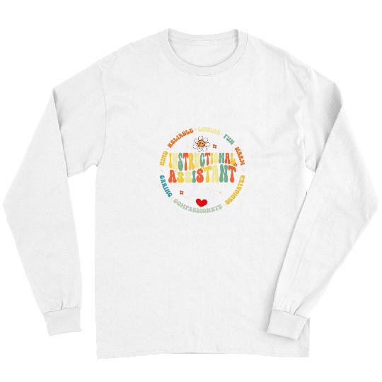 Instructional Assistant Life 100th Day School Teacher Aide 1 Long Sleeves