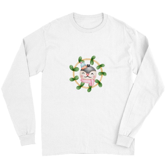 Penguin Pet holly berry christmas Matching Group Long Sleeves
