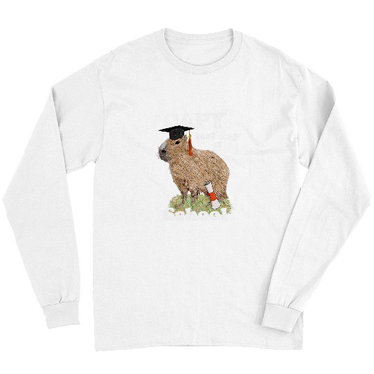 capybaras Pet Last Day of School capybaras Graduation Funny Quote Long Sleeves