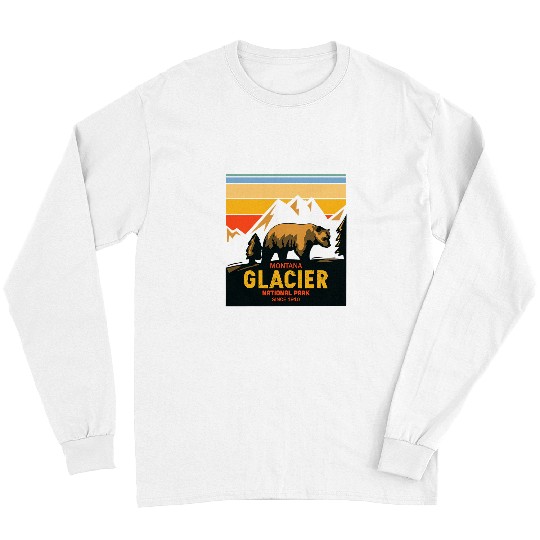 Bear Pet Montana Glacier National Park vintages Bear Montana Long Sleeves
