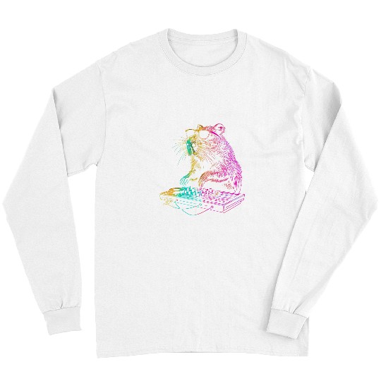 capybaras Pet Music DJ Turntable DJ capybaras House Music Producer 2 Long Sleeves