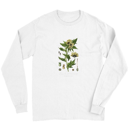 Black Henbane Witch Botanical Garden Arcane Magic Long Sleeves
