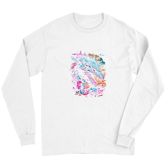 Dragon Pet Japanese Art Dragon Japan Chinese Asian Graphic Print 10 Long Sleeves
