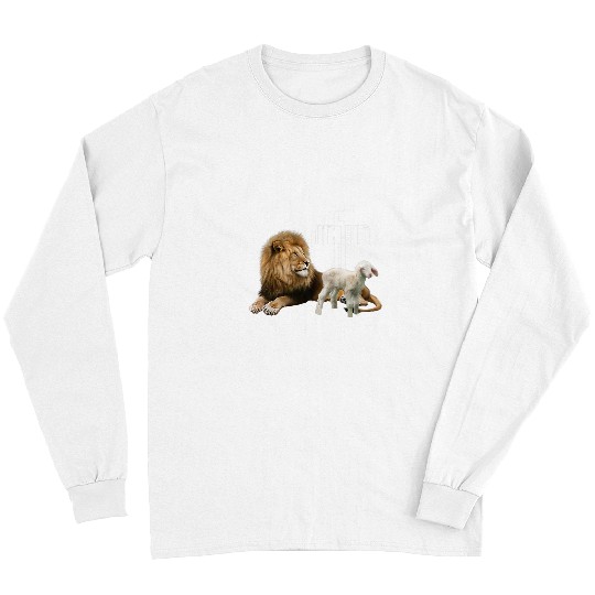Lion Pet Jesus the Lion and The Lamb Design for Christians Long Sleeves