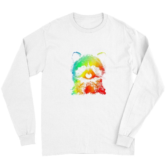 Raccoon Pet Colorful Rainbow Cute RACCOON Lovers Long Sleeves