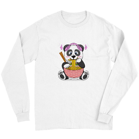 Panda Pet Funny k pop ramen noodle powered by ramen kpop panda bear 2 Long Sleeves