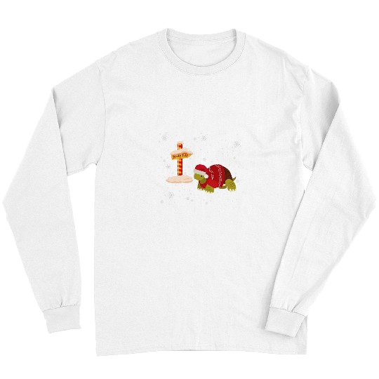 Turtle Pet Christmas Hat Funny North Pole Merry Christmas Long Sleeves