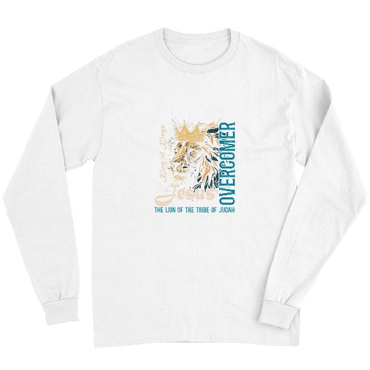 Lion Pet Jesus Is King Lion of Judah Bible Faith Graphic Christian 2 Long Sleeves