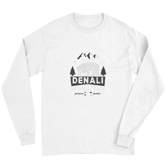 Bear Pet Denali National Park Alaska Bear Preserve Protect Souvenir 2 Long Sleeves