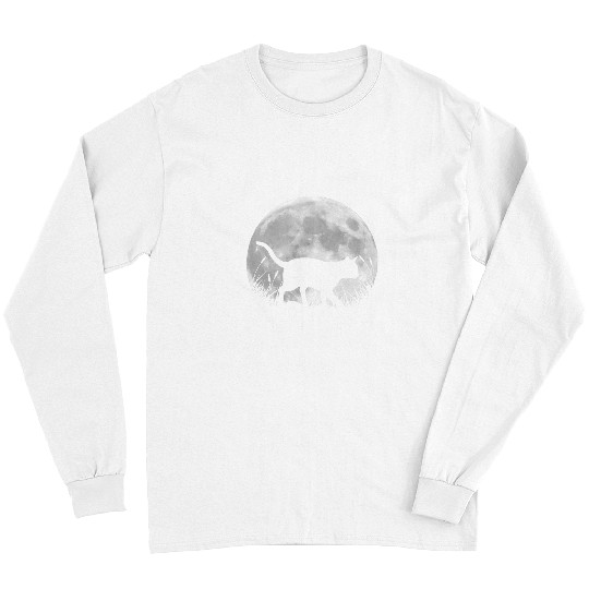 Owl Pet Mysterious black cats Prowling Full Moon Spooky Halloween Long Sleeves