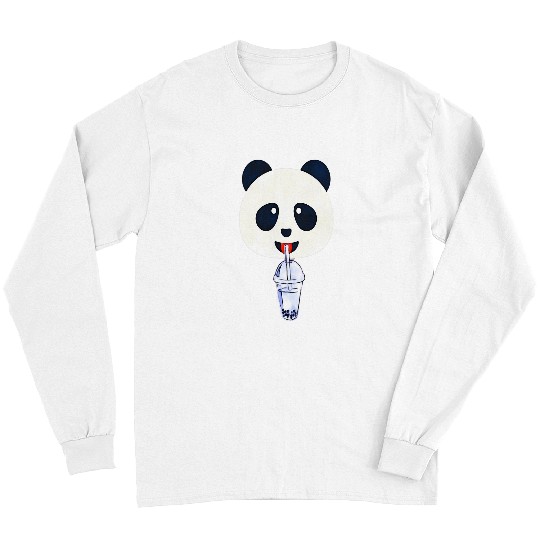 Panda Pet popular boba bubble milk tea smoothies panda smoothie panda Long Sleeves