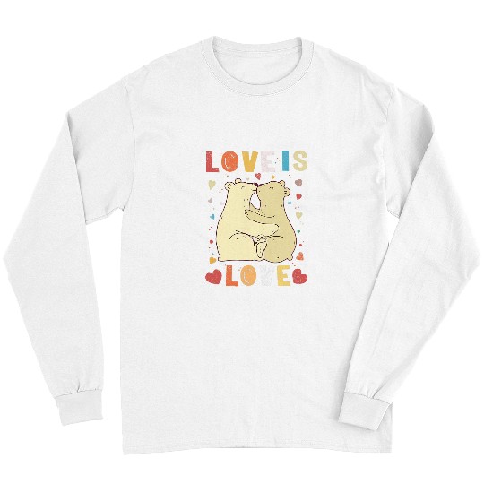 Bear Pet Love bear couple love is love cuddly bears Long Sleeves