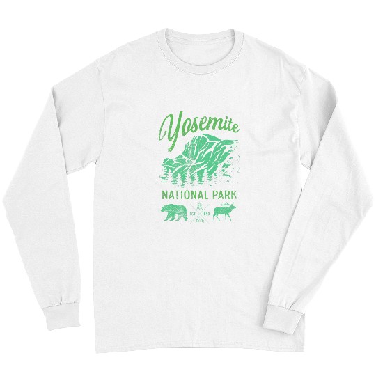 Bear Pet Deer and Bear Yosemite National Park Long Sleeves