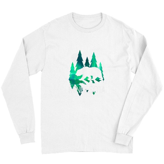 Bear Pet Minnesota Wilderness With Bear Northern Lights Minnesota Long Sleeves