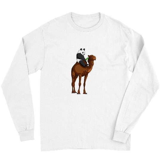 Panda Pet Hump Day Panda Riding a Camel Long Sleeves