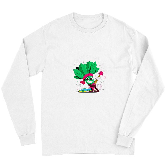 Gardening Cooking Herb Lettuce Celebrate Pun Long Sleeves