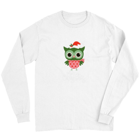 Owl Pet Merry Christmas Gifts Owl Design Bird Nerd Long Sleeves