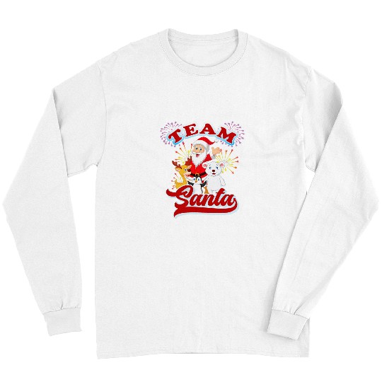 Bear Pet Team Santa Funny Polar Bear Penguin Santa s Reindeer Xmas Long Sleeves