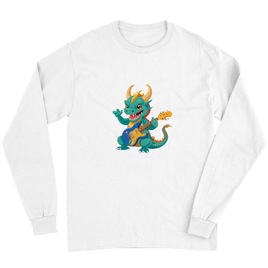 Dragon Pet playing Electric Guitar Chinese Dragon Guitarist 10 Long Sleeves