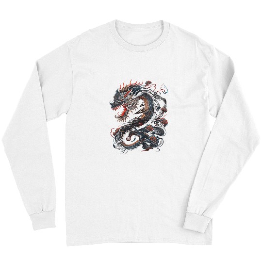 Dragon Pet Japanese Dragon Graphic Tees Men Women Boys Girls Long Sleeves