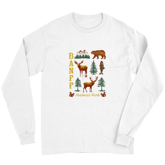 Bear Pet Banff National Park Alberta Vintagelook Bear Moose Souvenir Long Sleeves