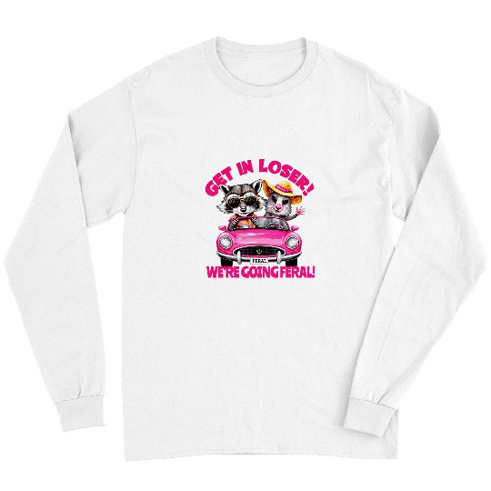 Raccoon Pet Get In Loser Going Feral Raccoon Opossum Summer Driving 2 Long Sleeves