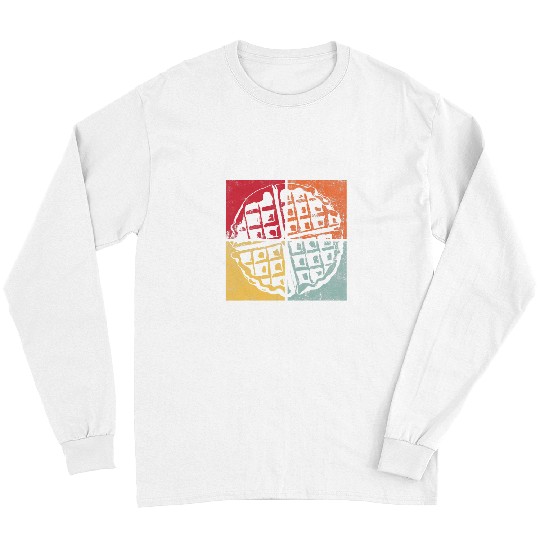 Retro Waffle Design Gourmet Hobby Chef Long Sleeves