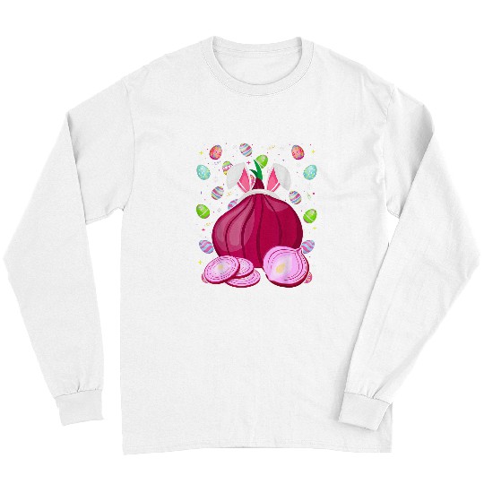 Funny Easter Onion Easter Bunny Ears Easter Eggs Hunting Long Sleeves
