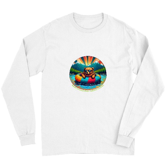 Bear Pet Banff National Park Bear Animals With Sunglasses Kids Adults Long Sleeves