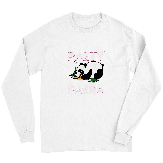 Panda Pet Funny Party Panda Drunk Alcohol Festival Fun Long Sleeves