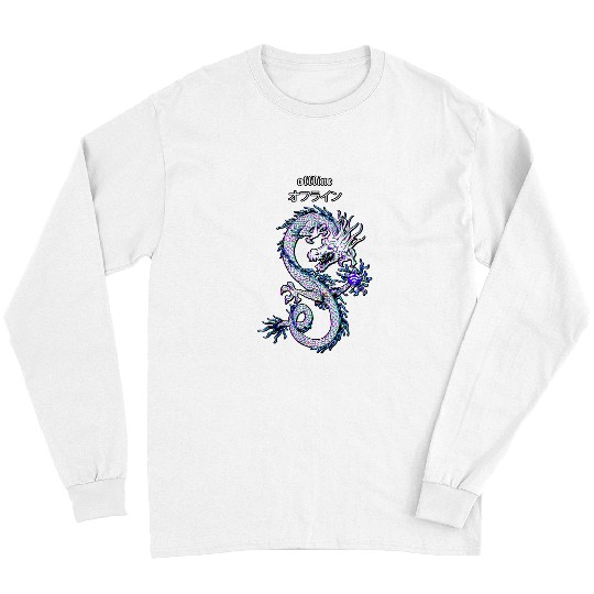 Dragon Pet Offline japanese Dragon Anime 90s retro Aesthetic Vaporwave Long Sleeves