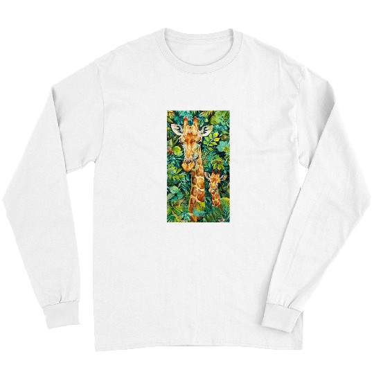 Giraffe Pet Joyful Explosion Of Color Life Giraffe Jungle Long Sleeves