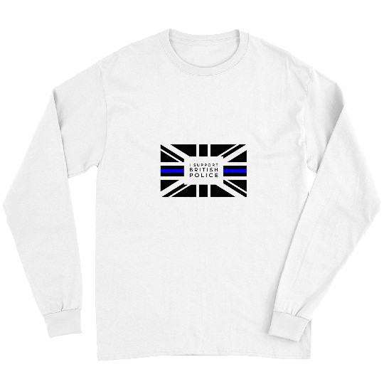 Back the Blue Union Jack Flag to Support UK Thin Blue Line Long Sleeves